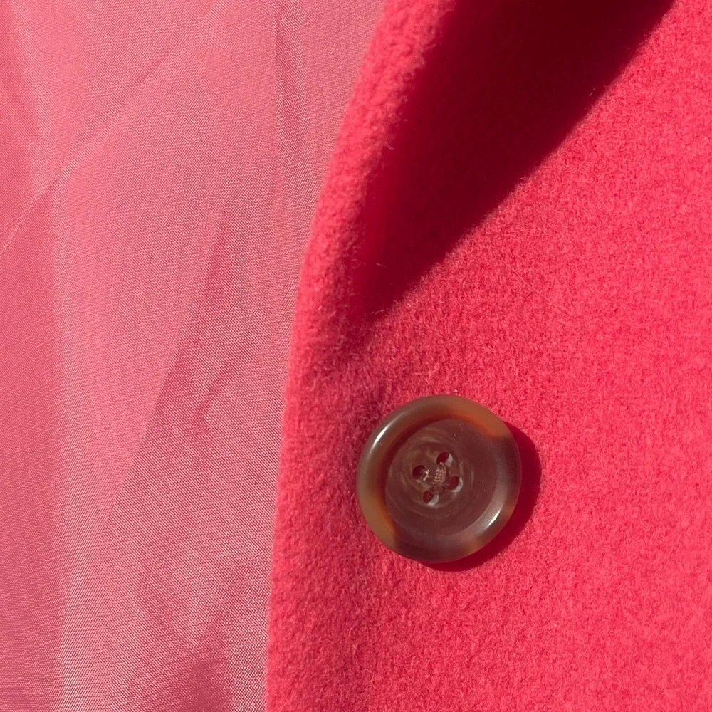 J Crew Uptown Ruffle Car Coat Women's Salmon Pink Coat Size 0 - Picture 11 of 16